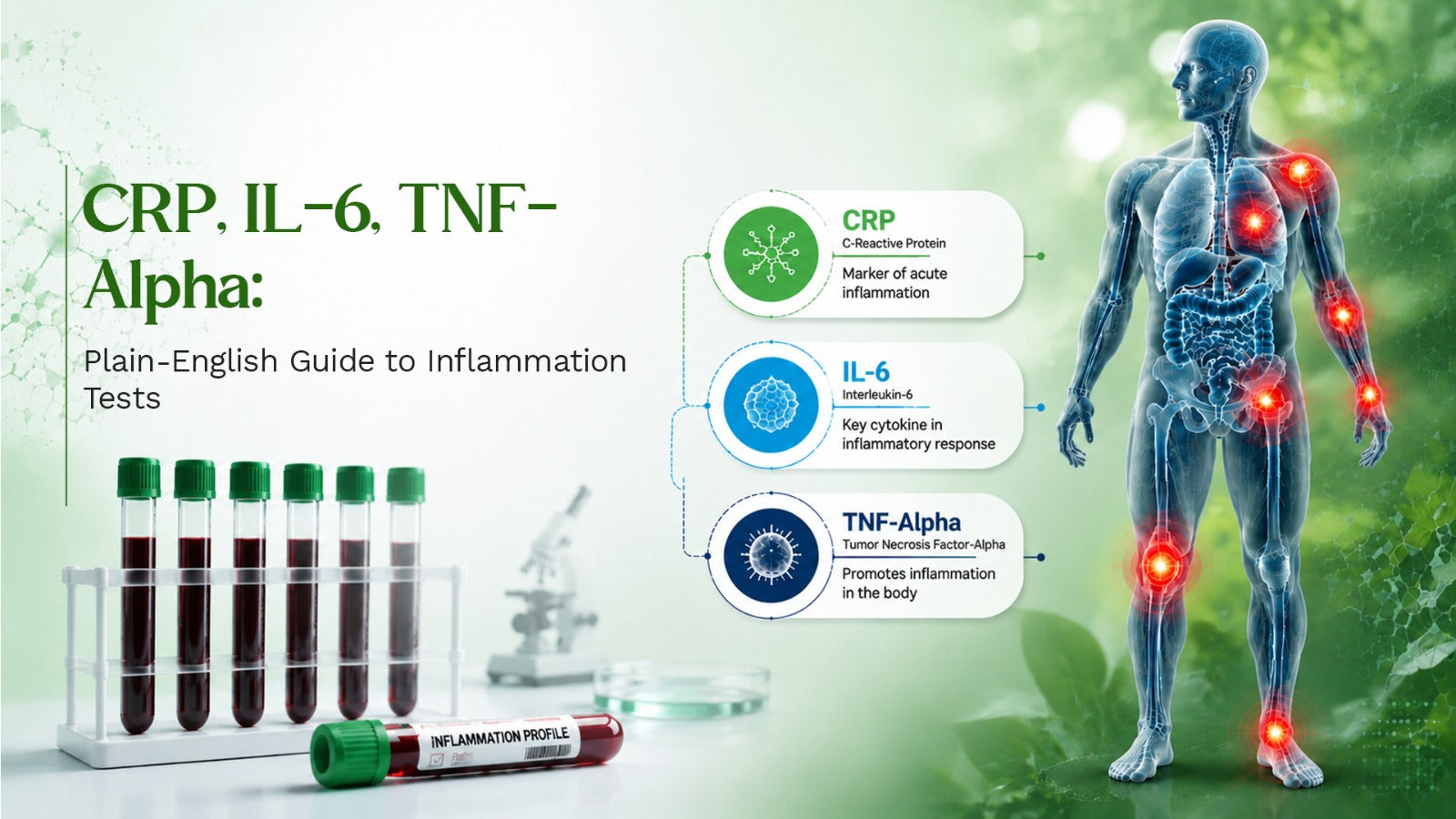 CRP, IL-6, TNF-Alpha, and ESR A Plain-English Guide to Inflammation Blood Tests